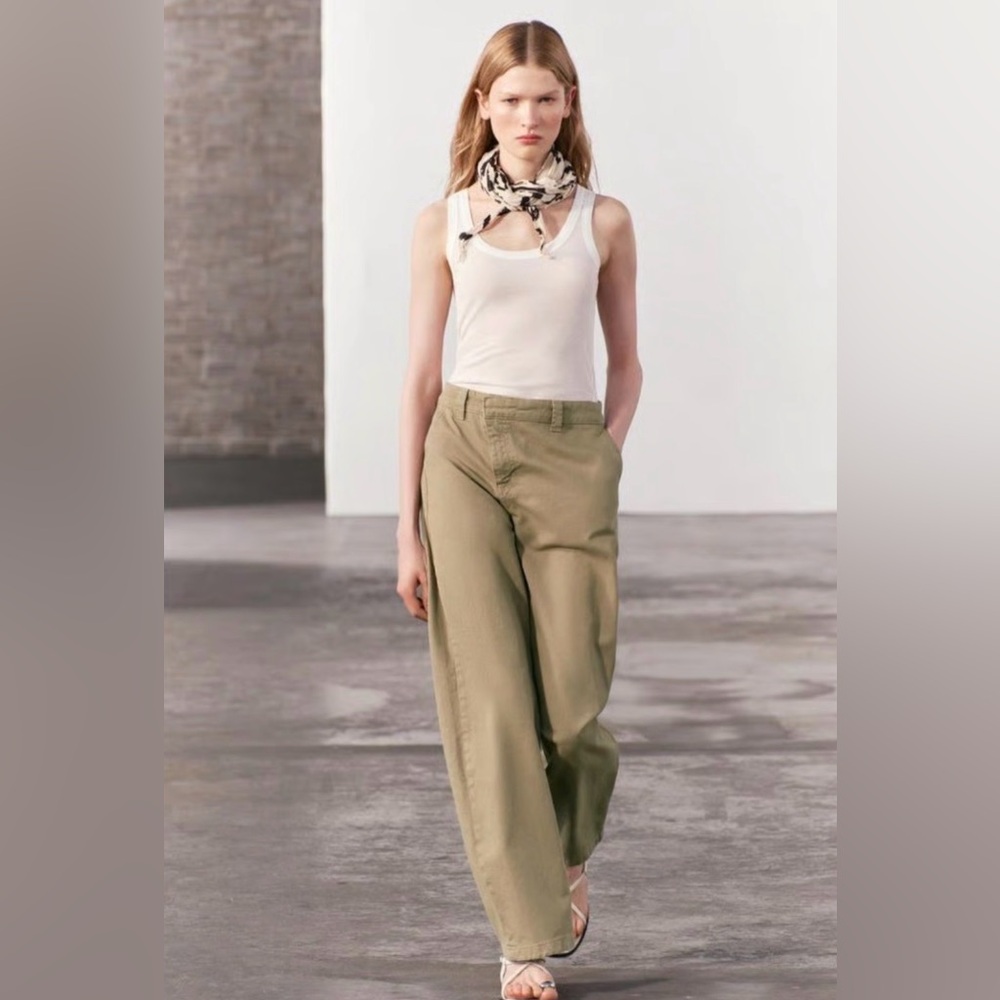 Zara Olive Green Women's Pants